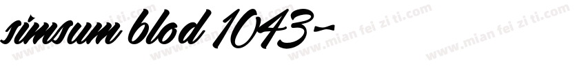 simsum blod 1043字体转换